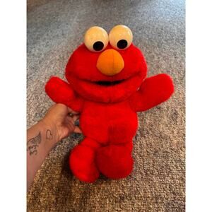 TICKLE ME ELMO Plush Toy SESAME STREET 1997 Vintage 16" STUFFED ANIMAL DOLL TYCO